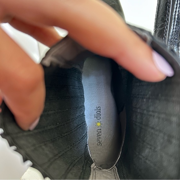 SEVEN DIALS Qiana Black Faux Leather Western Ankle Bootie 8.5 - Picture 9 of 9